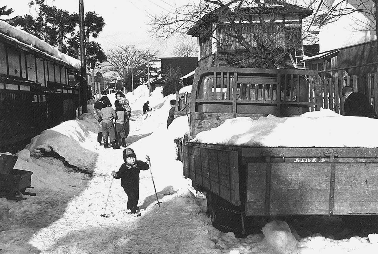 雪の下　堀端