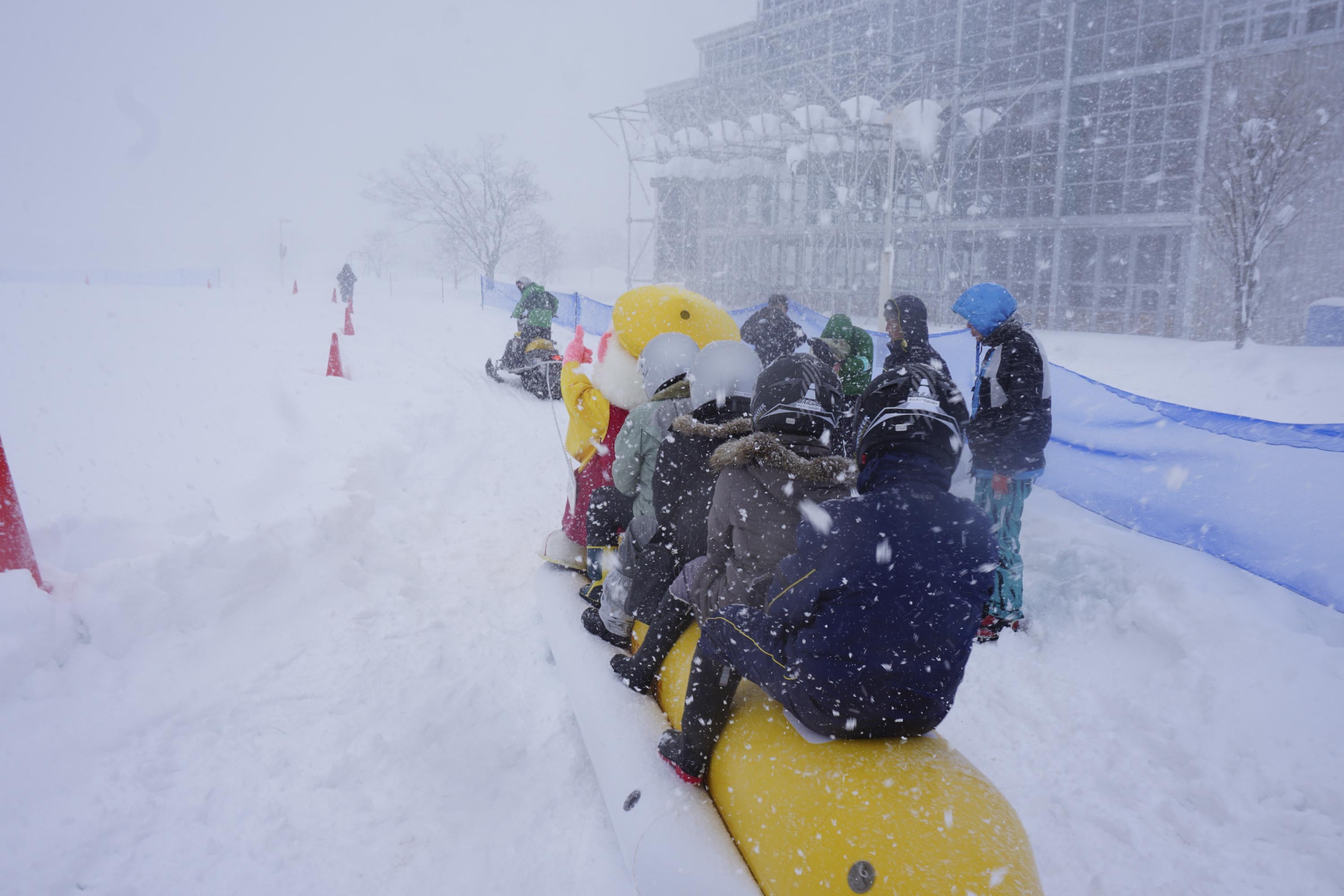 雪国ワンダーランドでバナナボート