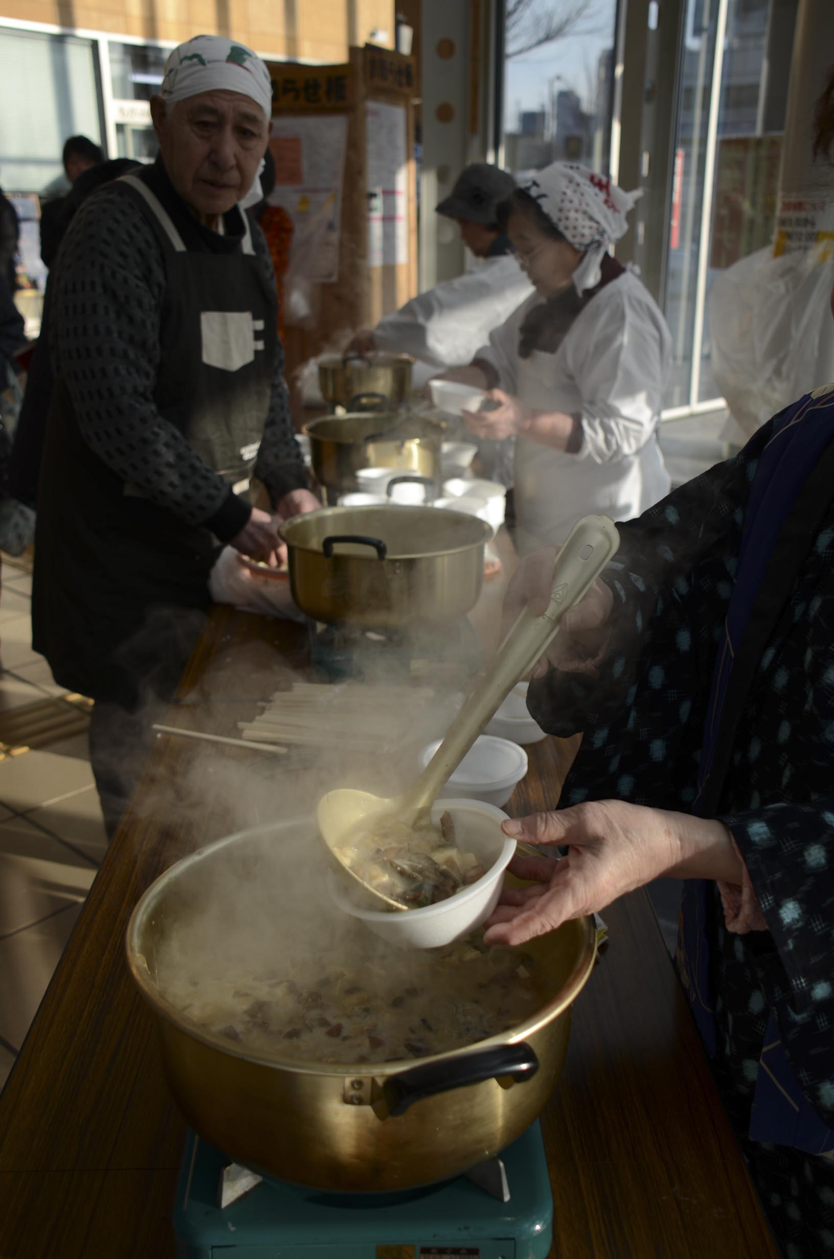 雪まつり前夜祭での振る舞い