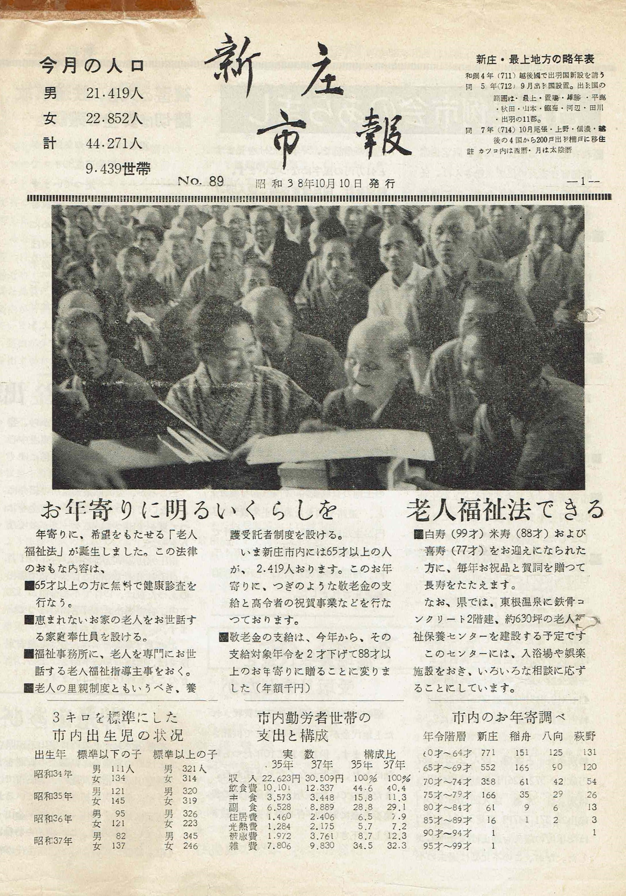 1963年 広報しんじょう10月号