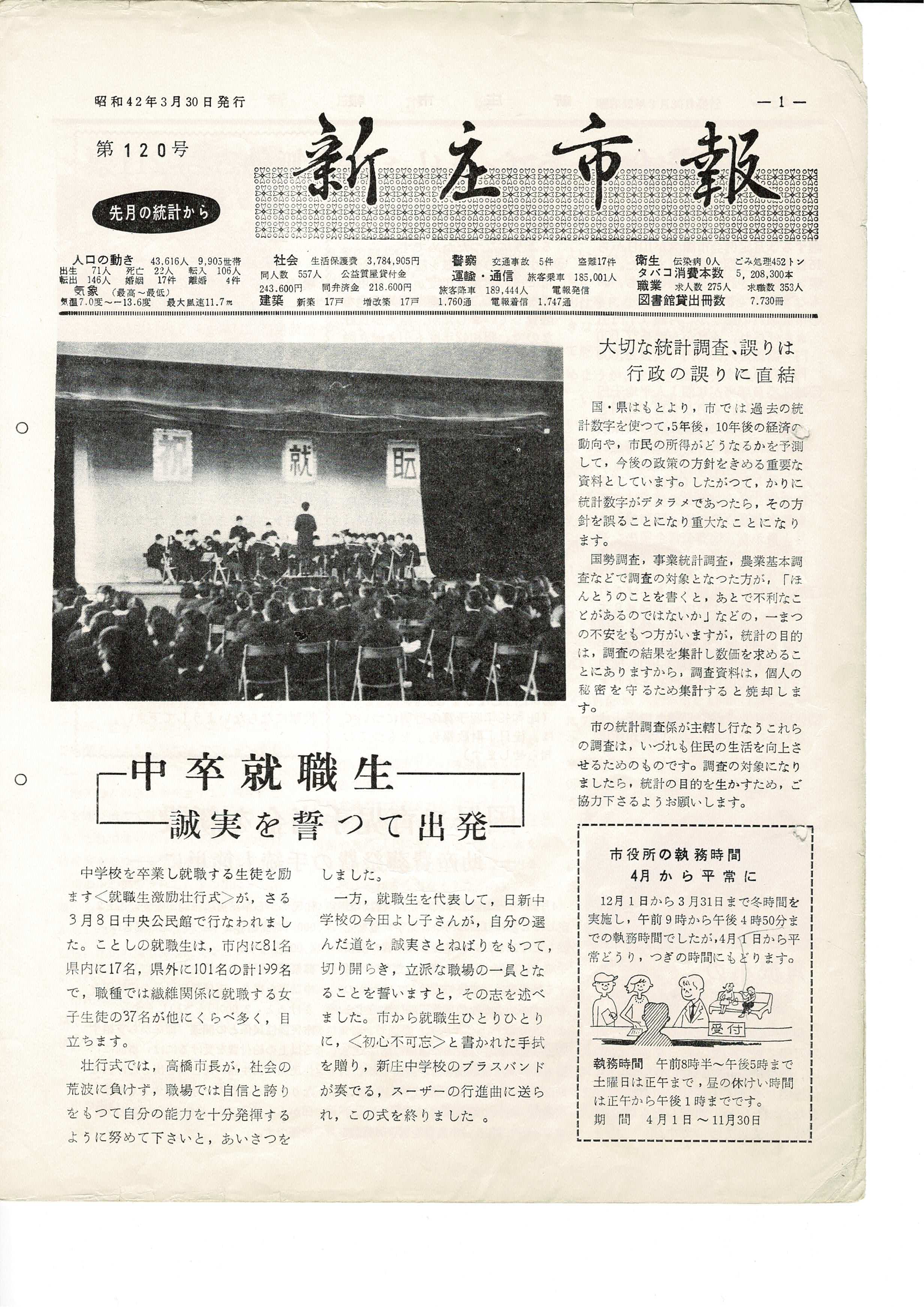 1967年 広報しんじょう3月号