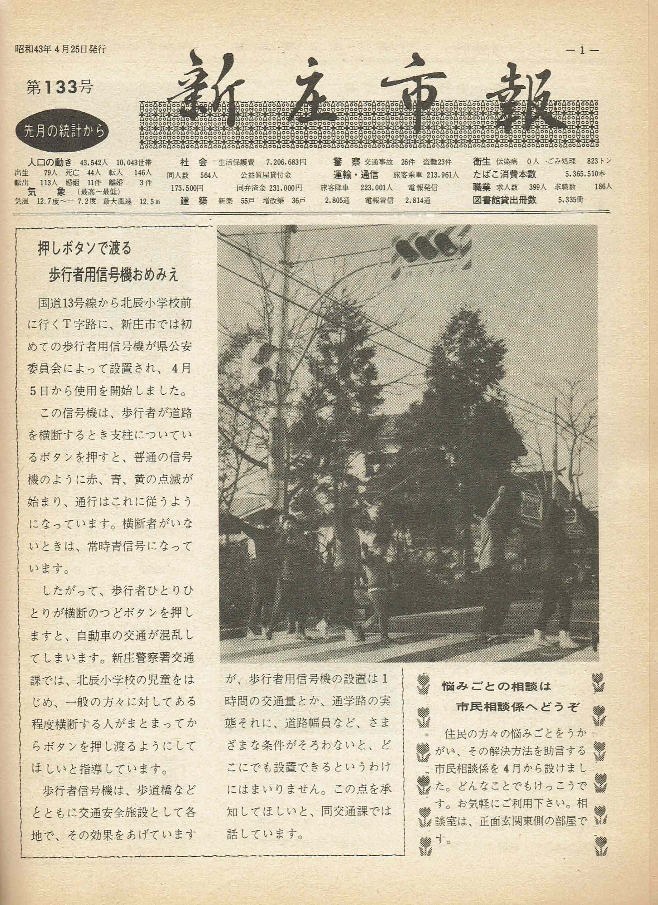 1968年 広報しんじょう4月号