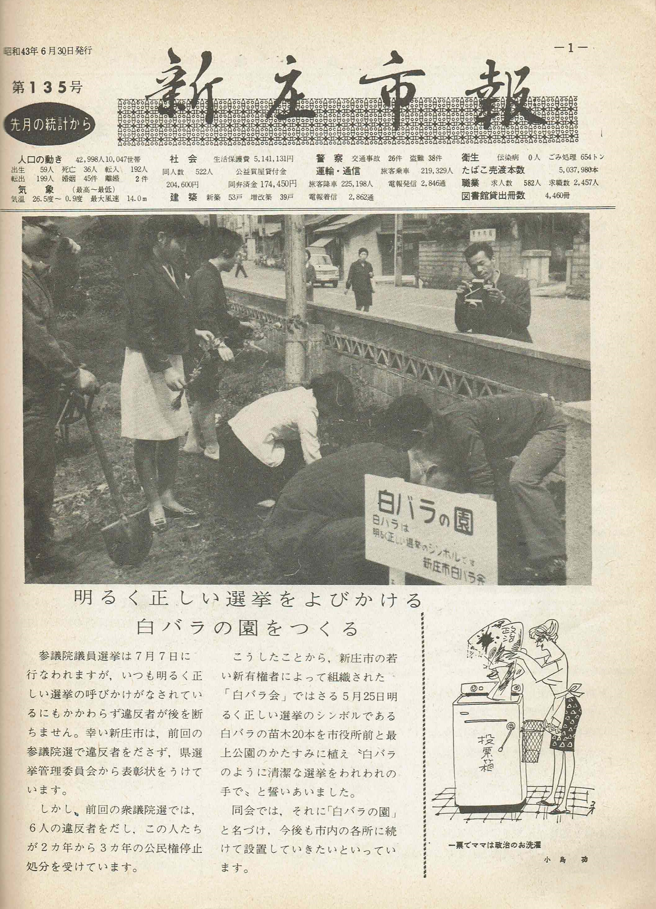 1968年 広報しんじょう6月号