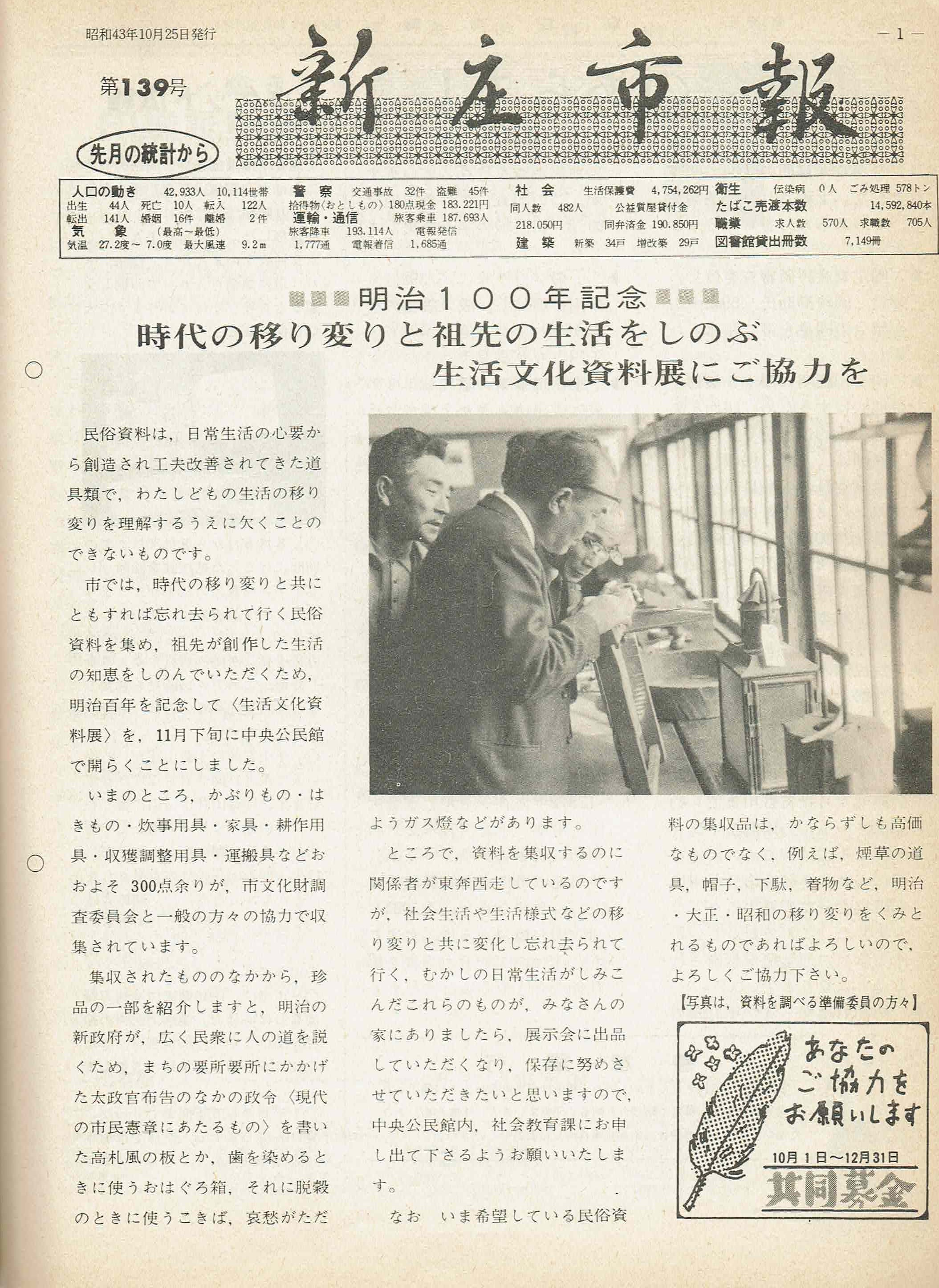 1968年 広報しんじょう10月号