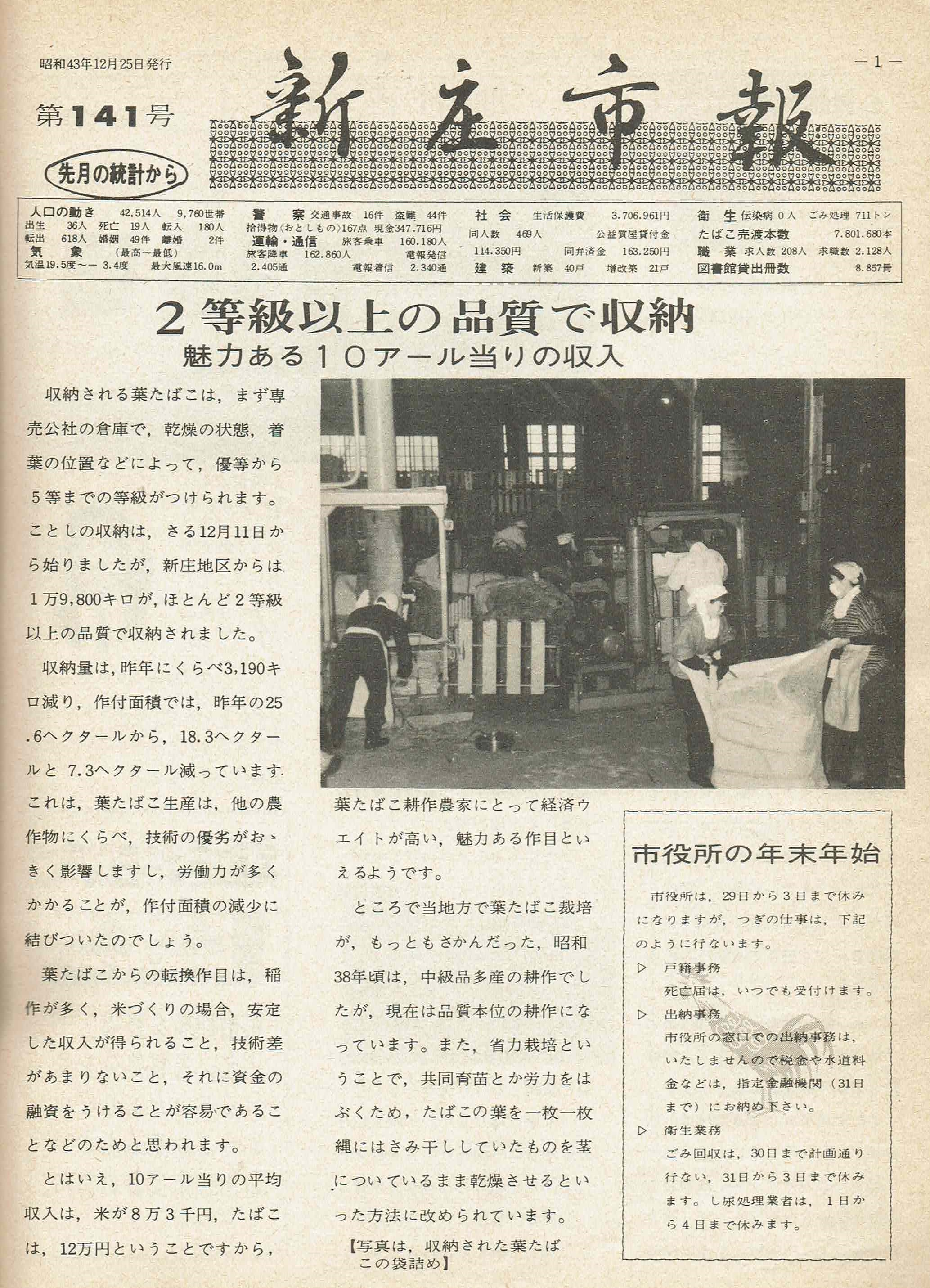 1968年 広報しんじょう12月号