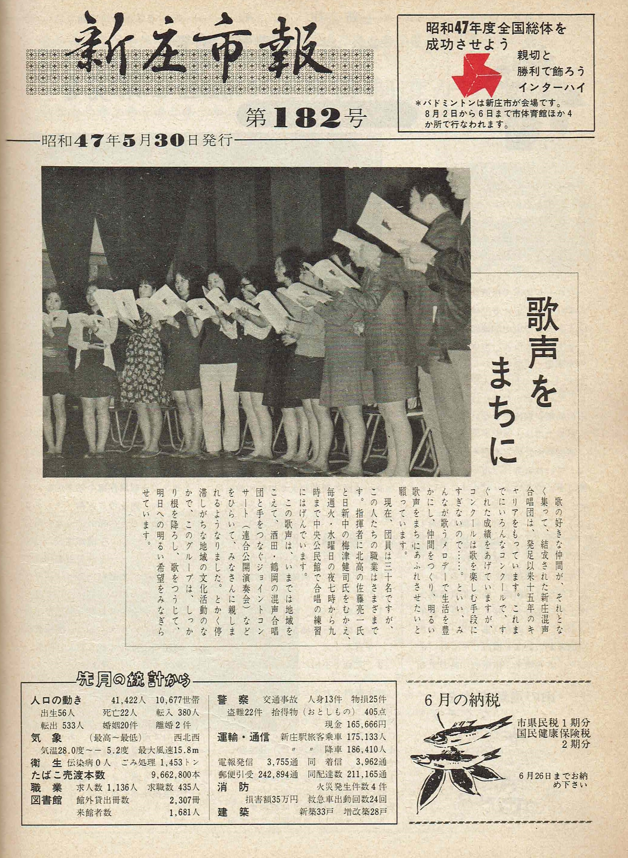 1972年 広報しんじょう5月号