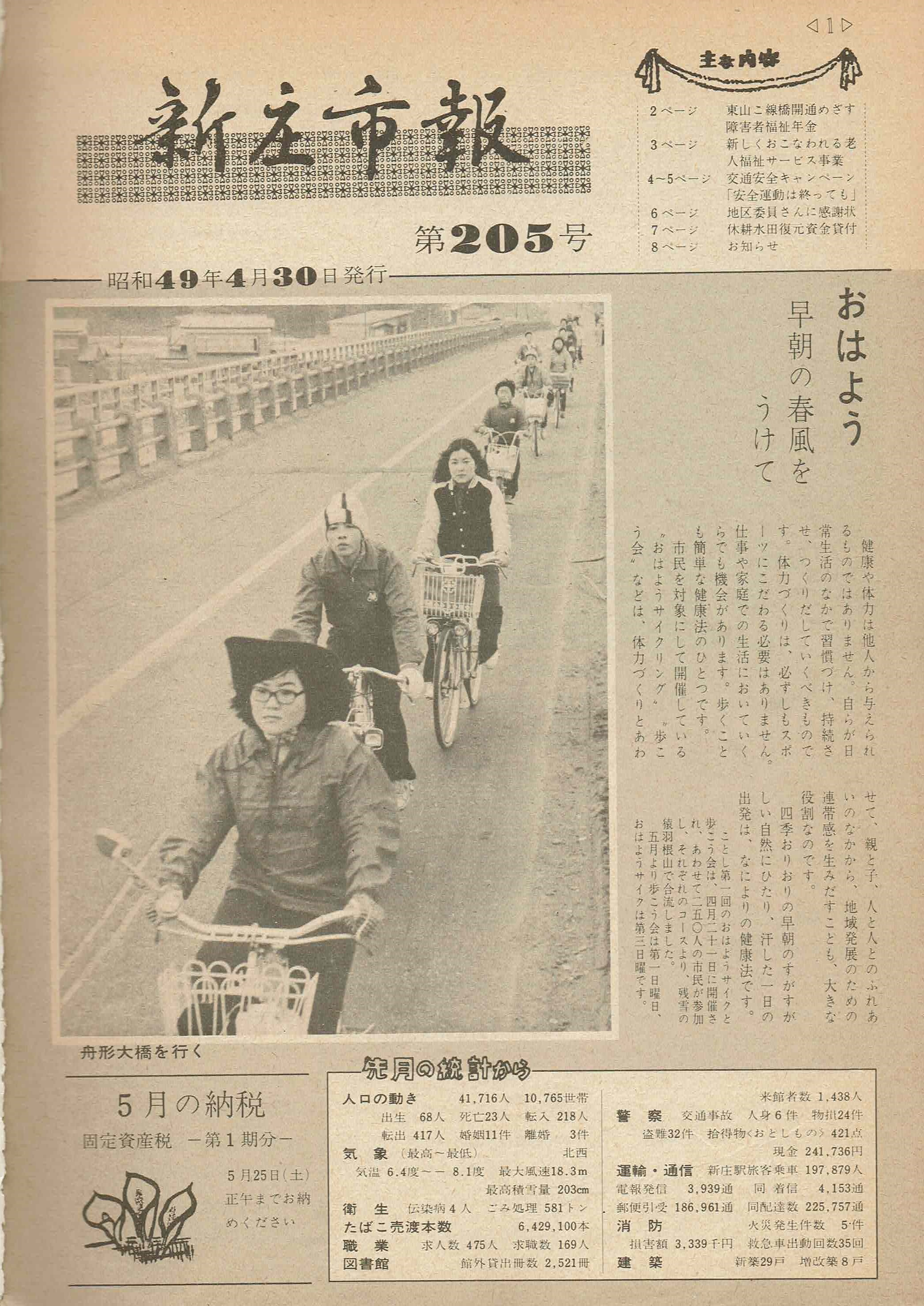 1974年 広報しんじょう4月号