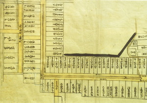 北方諸町絵図(茶屋町・鍜治町部分)