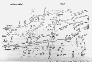 戊辰戦争庄内藩兵等配置図