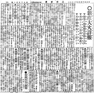 新庄大火新聞記事