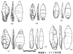 乱場堂遺跡出土ナイフ形石器(実測図)