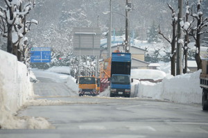 排雪の風景