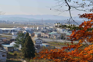 紅葉のある風景